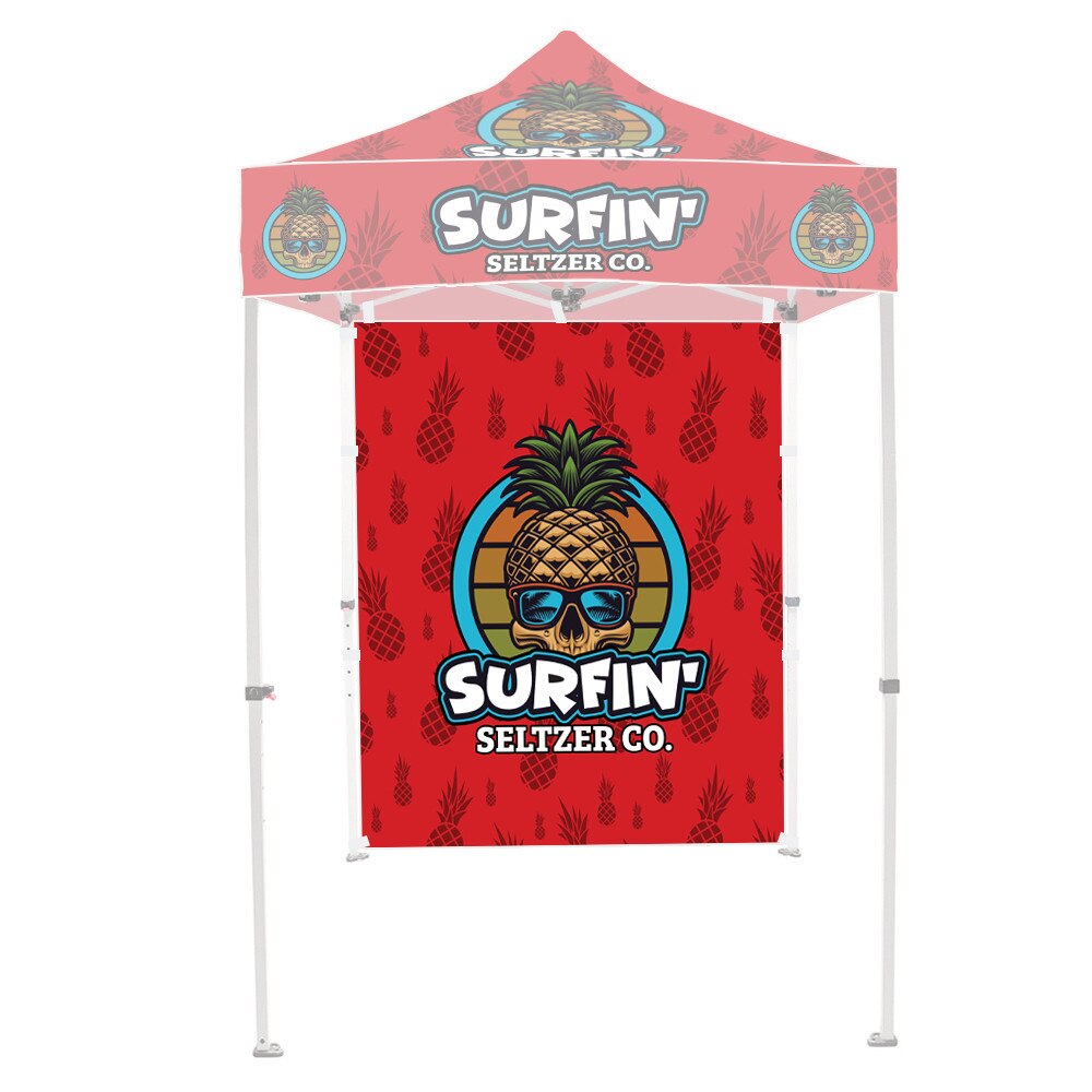 ONE CHOICE® 5 ft. Steel Canopy Tent Backwall — Double Sided / White Trim